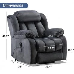 Ergonomic Gray Corduroy Massage Chair Recliner with heating and vibration function by sumyeg 14 Ergonomic Gray Corduroy Massage Chair Recliner with heating and vibration function by sumyeg -Cheap sumyeg Store gray sumyeg massage chairs sum zyrl041gy 1f 1000
