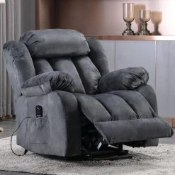 Ergonomic Gray Corduroy Massage Chair Recliner with heating and vibration function by sumyeg 17 Ergonomic Gray Corduroy Massage Chair Recliner with heating and vibration function by sumyeg -Cheap sumyeg Store gray sumyeg massage chairs sum zyrl041gy 31 1000