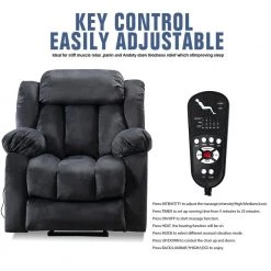 Ergonomic Gray Corduroy Massage Chair Recliner with heating and vibration function by sumyeg 15 Ergonomic Gray Corduroy Massage Chair Recliner with heating and vibration function by sumyeg -Cheap sumyeg Store gray sumyeg massage chairs sum zyrl041gy 44 1000