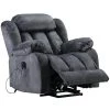 Ergonomic Gray Corduroy Massage Chair Recliner with heating and vibration function by sumyeg -Cheap sumyeg Store gray sumyeg massage chairs sum zyrl041gy 64 1000