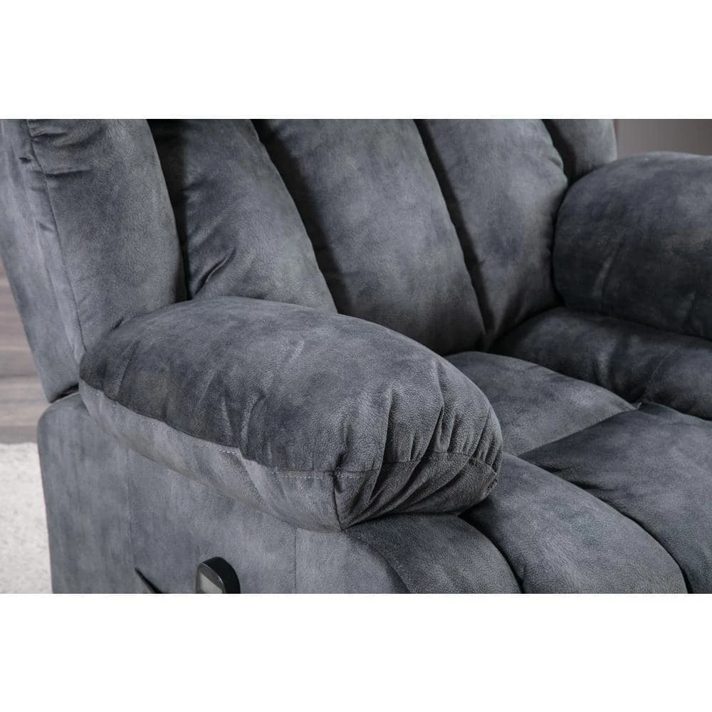 Ergonomic Gray Corduroy Massage Chair Recliner with heating and vibration function by sumyeg 5 Ergonomic Gray Corduroy Massage Chair Recliner with heating and vibration function by sumyeg - Image 3