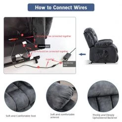 Ergonomic Gray Corduroy Massage Chair Recliner with heating and vibration function by sumyeg 16 Ergonomic Gray Corduroy Massage Chair Recliner with heating and vibration function by sumyeg -Cheap sumyeg Store gray sumyeg massage chairs sum zyrl041gy fa 1000