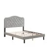 Curve Design Gray Queen Velvet Bed Frame Button Tufted Platform Bed by sumyeg 2 Curve Design Gray Queen Velvet Bed Frame Button Tufted Platform Bed by sumyeg -Cheap sumyeg Store gray sumyeg platform beds sy w03013 64 1000