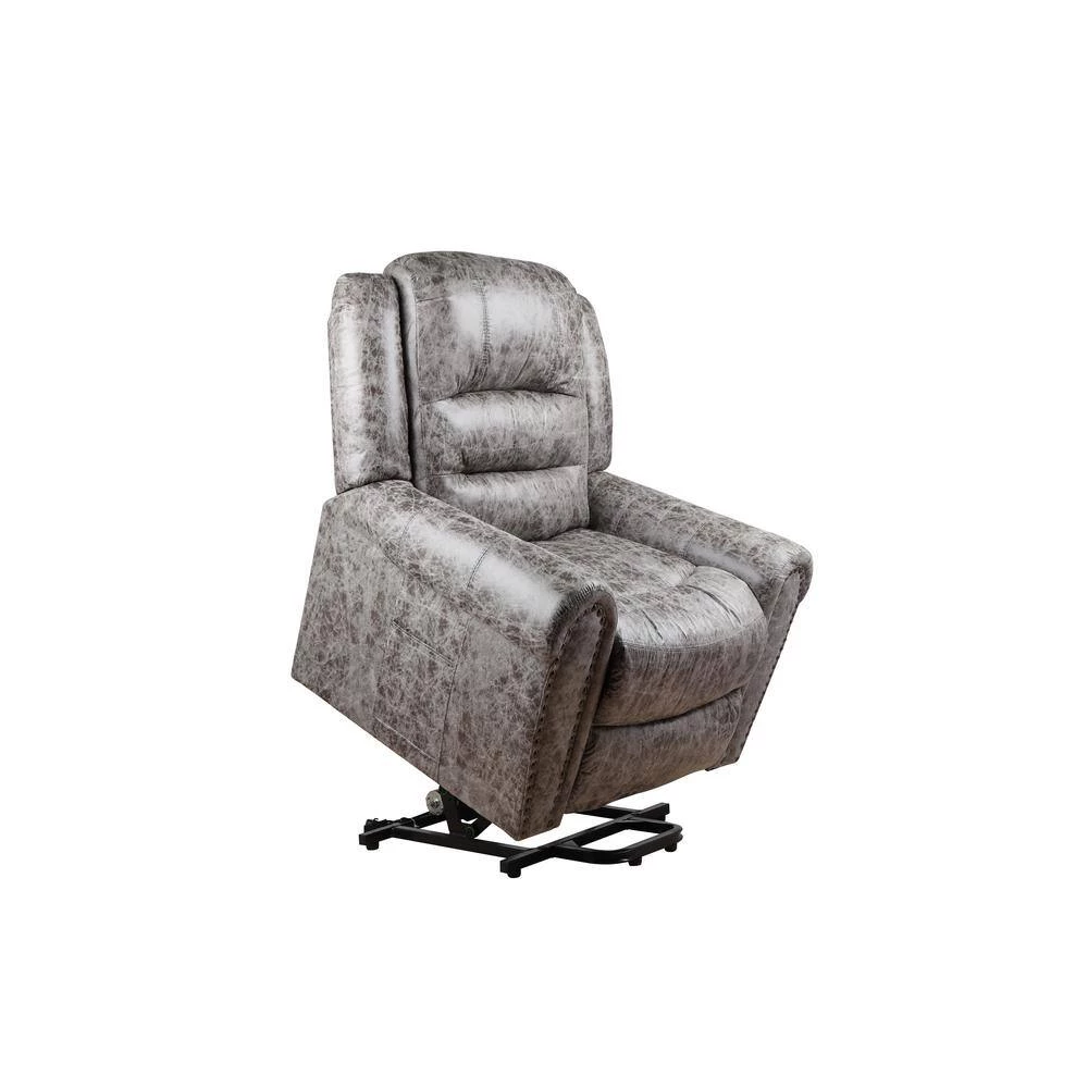 37.4 in. W Gray Power Lift Assist Recliner Massage Recliner with Side Pockets by sumyeg 5 37.4 in. W Gray Power Lift Assist Recliner Massage Recliner with Side Pockets by sumyeg - Image 3
