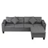 Modern 30.5 in. 4-Seater L Shaped Left or Right Facing Chaise Lounge Fabric Sectional Sofa Set in Gray With Cup Holder by sumyeg 2 Modern 30.5 in. 4-Seater L Shaped Left or Right Facing Chaise Lounge Fabric Sectional Sofa Set in Gray With Cup Holder by sumyeg -Cheap sumyeg Store gray sumyeg sectional sofas sy w03006 64 1000