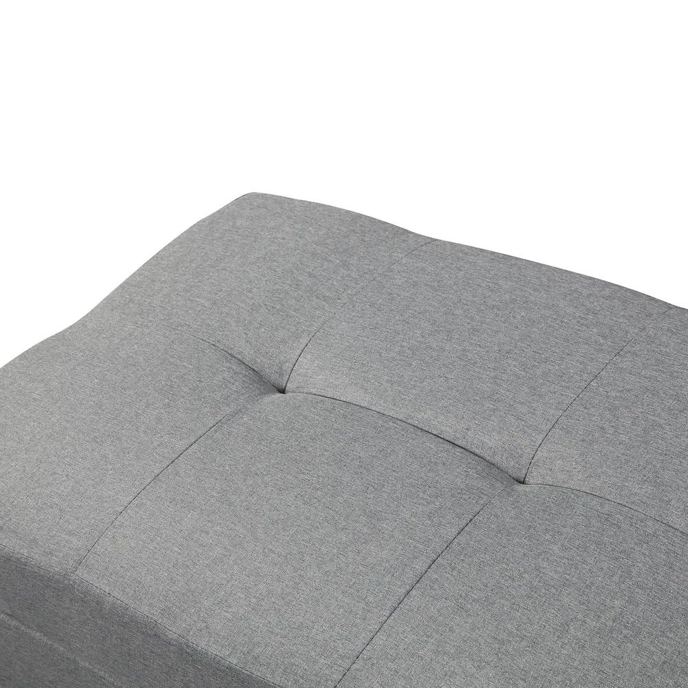 79.6 in. Width 3-Piece Linen Left Facing Loveseat Sectional Sofa in Gray With Ottoman by sumyeg 11 79.6 in. Width 3-Piece Linen Left Facing Loveseat Sectional Sofa in Gray With Ottoman by sumyeg - Image 9