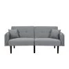 Gray 35 in. Linen Folding Ottoman 2-Seater Convertible Twin Sleeper Sofa Bed with Stereo by sumyeg 1 Gray 35 in. Linen Folding Ottoman 2-Seater Convertible Twin Sleeper Sofa Bed with Stereo by sumyeg -Cheap sumyeg Store gray sumyeg sofa beds sy w03032 64 1000