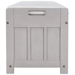 Gray Wash Storage Bench with Removable Cushion and 3 Shutter-shaped Doors by Polibi 23 Gray Wash Storage Bench with Removable Cushion and 3 Shutter-shaped Doors by Polibi -Cheap sumyeg Store gray wash polibi dining benches rs sbrc3d gw fa 1000