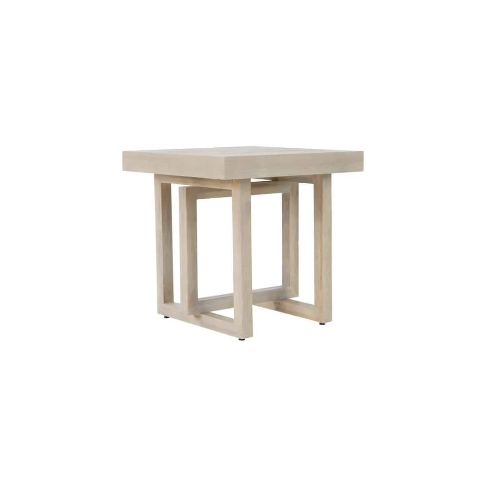Barley 24 in. W x 24 in. D x 20 in. H Modern Style Wood End Table, Whitewash by Nyhus 3 Barley 24 in. W x 24 in. D x 20 in. H Modern Style Wood End Table, Whitewash by Nyhus