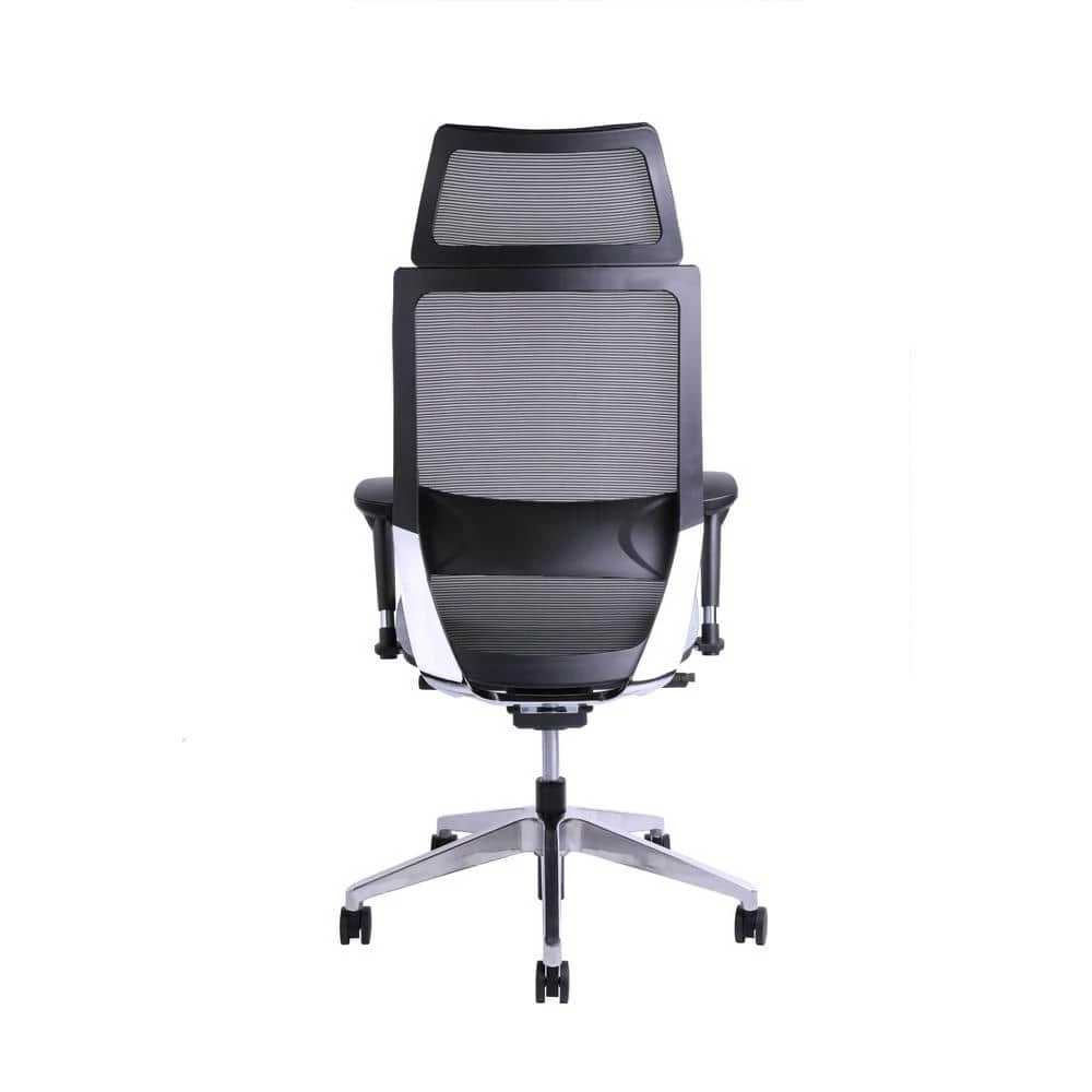 Home Office Mesh Medium Back Ergonomic Executive Chair with Adjustable Arms & Fixed Headrest, Grey by Nyhus 6 Home Office Mesh Medium Back Ergonomic Executive Chair with Adjustable Arms & Fixed Headrest, Grey by Nyhus - Image 4