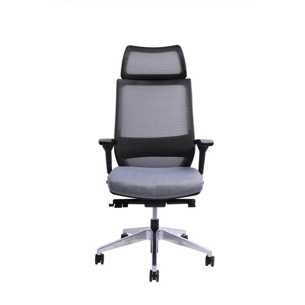 Home Office Mesh Medium Back Ergonomic Executive Chair with Adjustable Arms & Fixed Headrest, Grey by Nyhus 5 Home Office Mesh Medium Back Ergonomic Executive Chair with Adjustable Arms & Fixed Headrest, Grey by Nyhus - Image 3