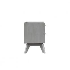 Elsa Mid-Century Modern Solid Wood Grey Nightstand with 2-Drawer Storage, (24 in W x 16 in. D x 24 in. H) by Nyhus -Cheap sumyeg Store grey nyhus nightstands hd 45223460 31 1000