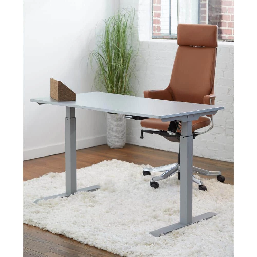 47 in. Grey Rectangular Modern Style Electric Sit Standing Desk with Adjustable Height by Nyhus 6 47 in. Grey Rectangular Modern Style Electric Sit Standing Desk with Adjustable Height by Nyhus - Image 4