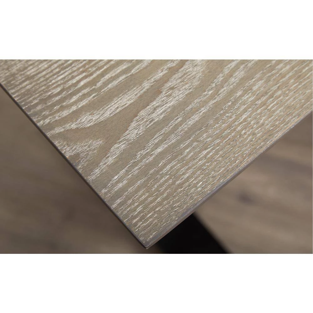 52 in. x 30 in. Grey Ash / Black Metal Legs Home Office Executive Desk with Power Grommets by Nyhus 8 52 in. x 30 in. Grey Ash / Black Metal Legs Home Office Executive Desk with Power Grommets by Nyhus - Image 6