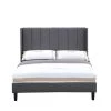 Gray Wood Frame Bed Frame Set Full Platform Bed with Wingback Headboard and Slats by sumyeg 2 Gray Wood Frame Bed Frame Set Full Platform Bed with Wingback Headboard and Slats by sumyeg -Cheap sumyeg Store grey sumyeg platform beds sy 24jtfw 1 64 1000