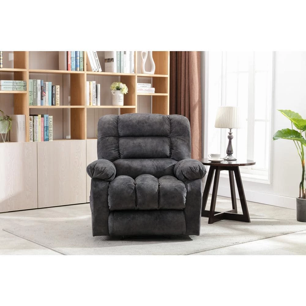 Classic Grey Microfiber Massage Recliner Chair Sofa Home Theater Seating with Heat and Vibration by sumyeg 10 Classic Grey Microfiber Massage Recliner Chair Sofa Home Theater Seating with Heat and Vibration by sumyeg - Image 8