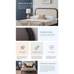 Molly 60 in. W Ivory Queen Metal Frame with Rounded Upholstered Platform Bed by Brookside 17 Molly 60 in. W Ivory Queen Metal Frame with Rounded Upholstered Platform Bed by Brookside -Cheap sumyeg Store ivory brookside platform beds bs0002mubqqiv 1d 1000