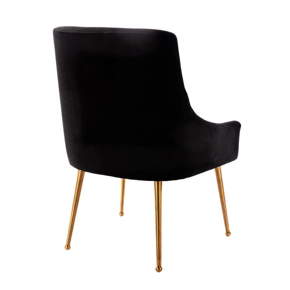 Light Blue Velvet Accent Arm Chair Side Chair Dining Chair with Gold Legs (Set of 2) by sumyeg 8 Light Blue Velvet Accent Arm Chair Side Chair Dining Chair with Gold Legs (Set of 2) by sumyeg - Image 6