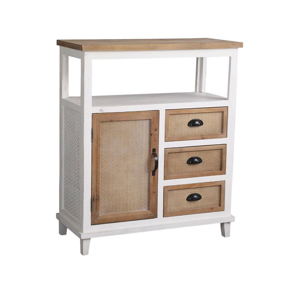 Light Brown and White Wood Accent Cabinet 3-Drawers Modern Design Storage by sumyeg 3 Light Brown and White Wood Accent Cabinet 3-Drawers Modern Design Storage by sumyeg