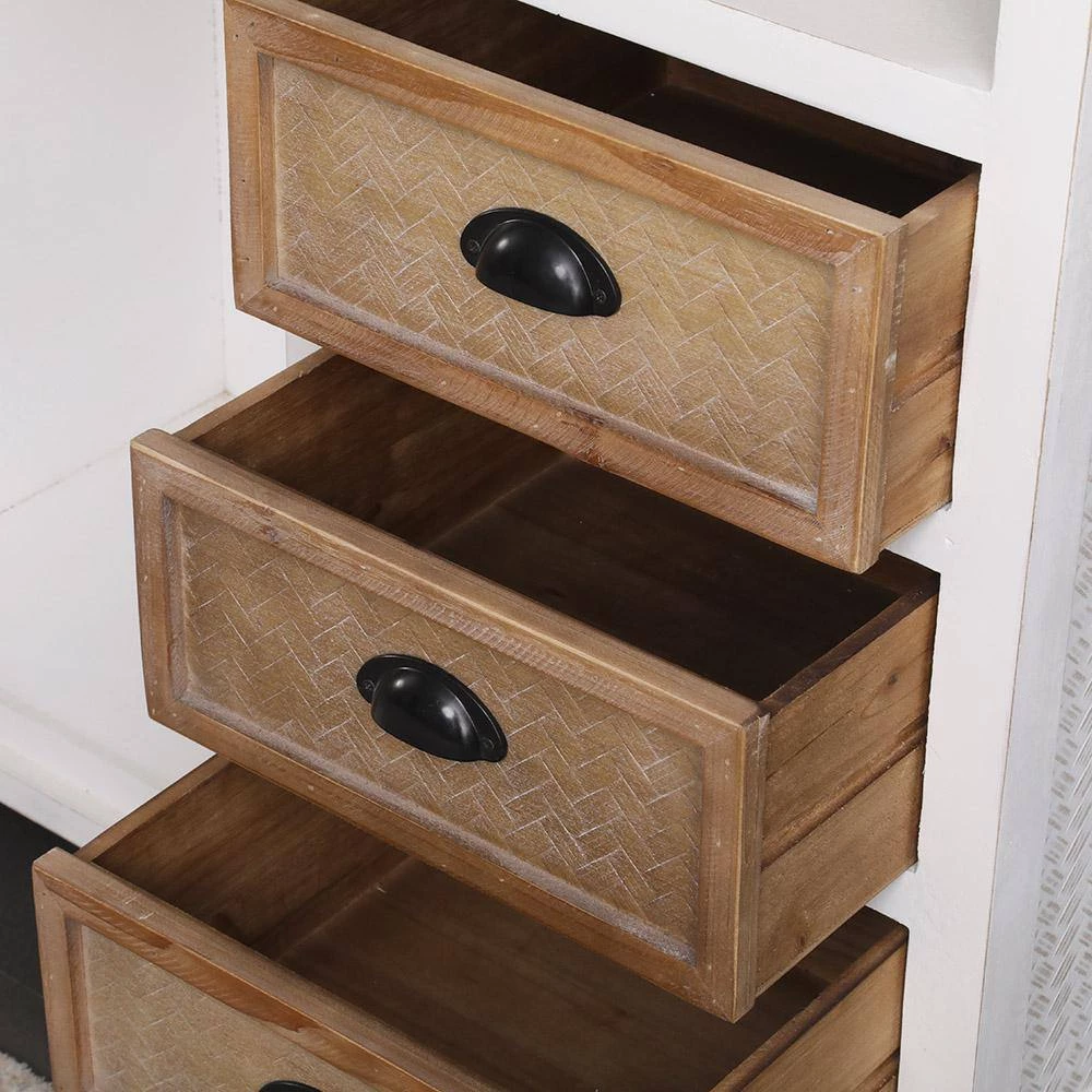 Light Brown and White Wood Accent Cabinet 3-Drawers Modern Design Storage by sumyeg 5 Light Brown and White Wood Accent Cabinet 3-Drawers Modern Design Storage by sumyeg - Image 3