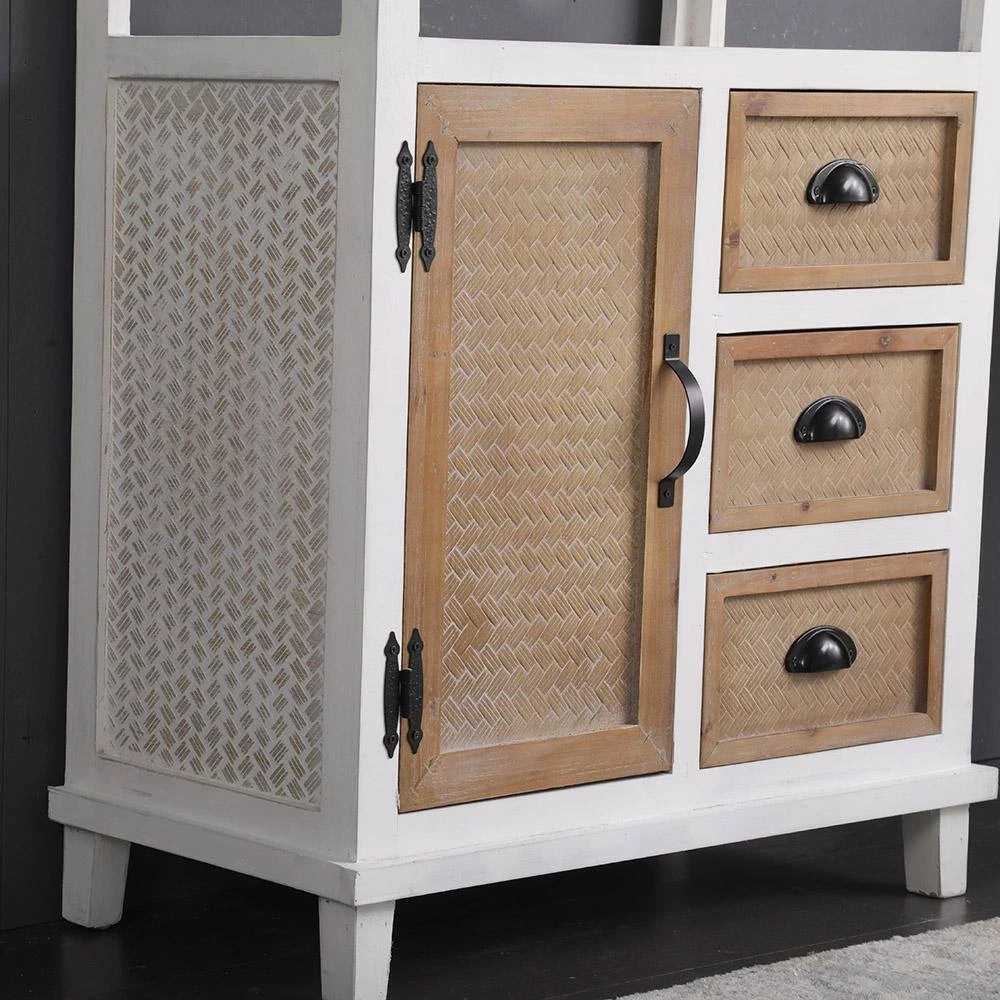 Light Brown and White Wood Accent Cabinet 3-Drawers Modern Design Storage by sumyeg 6 Light Brown and White Wood Accent Cabinet 3-Drawers Modern Design Storage by sumyeg - Image 4