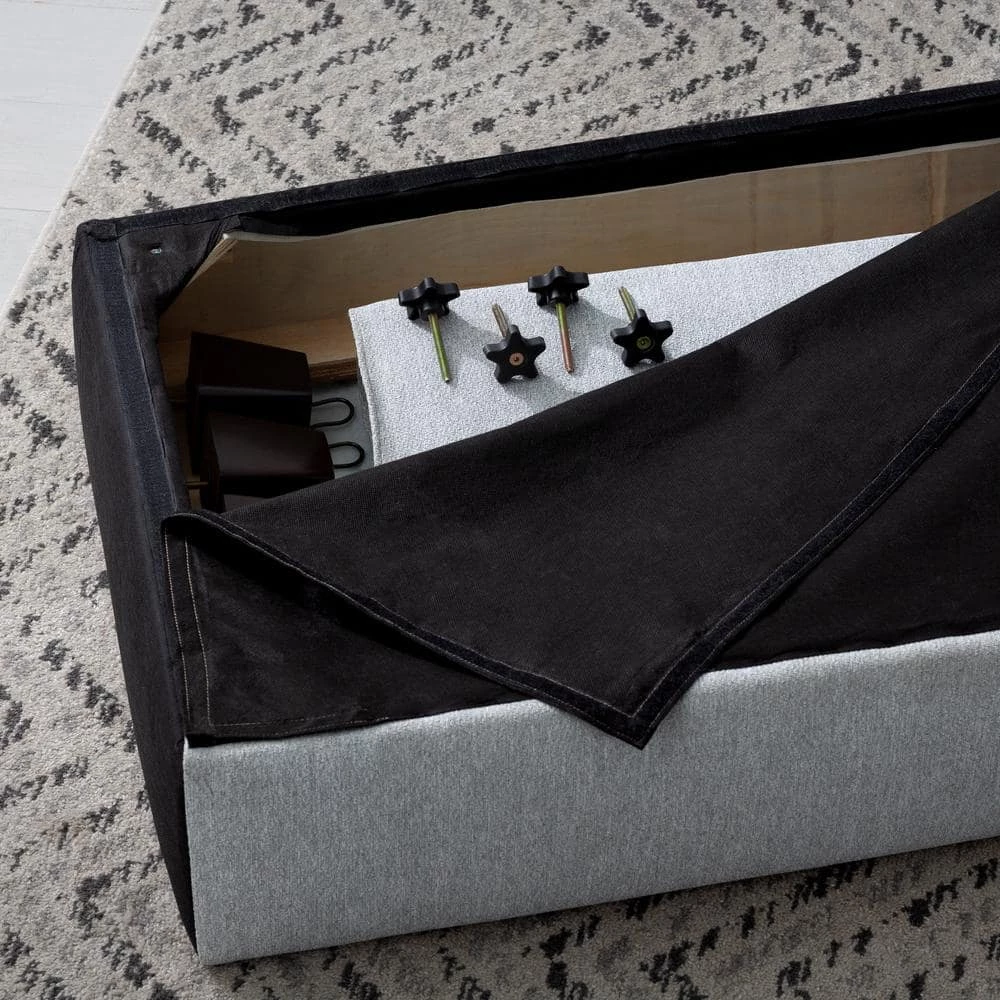 Shay 83 in. Light Brown Polyester Upholstered 3-Seater Track Arm Sofa with Square Arms by Brookside 17 Shay 83 in. Light Brown Polyester Upholstered 3-Seater Track Arm Sofa with Square Arms by Brookside - Image 15