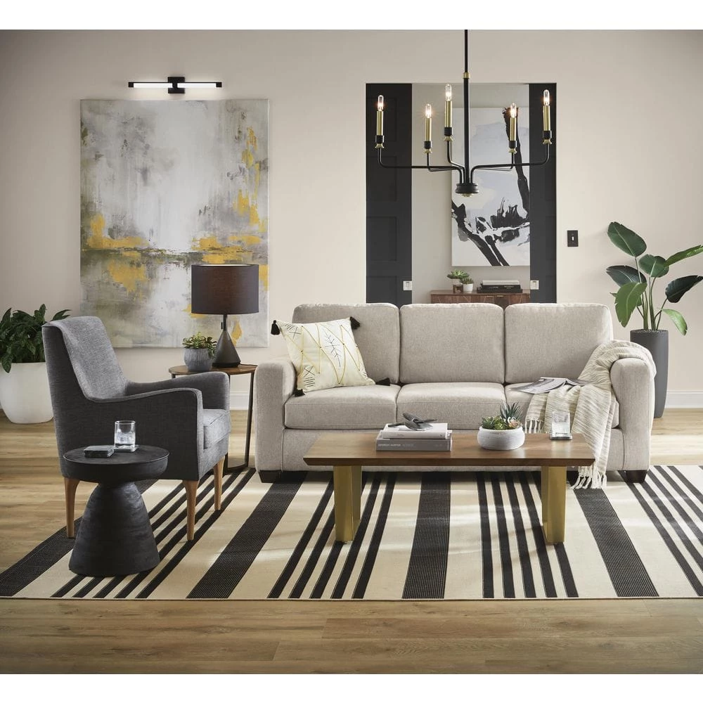 Shay 83 in. Light Brown Polyester Upholstered 3-Seater Track Arm Sofa with Square Arms by Brookside 15 Shay 83 in. Light Brown Polyester Upholstered 3-Seater Track Arm Sofa with Square Arms by Brookside - Image 13