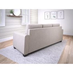 Shay 83 in. Light Brown Polyester Upholstered 3-Seater Track Arm Sofa with Square Arms by Brookside 30 Shay 83 in. Light Brown Polyester Upholstered 3-Seater Track Arm Sofa with Square Arms by Brookside -Cheap sumyeg Store light brown sofa brookside loveseats bs0001sof00lb d4 1000