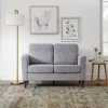 Clara 52 in. Light Gray Polyester Upholstered 2-Seater Curved Arm Loveseat by Brookside 1 Clara 52 in. Light Gray Polyester Upholstered 2-Seater Curved Arm Loveseat by Brookside -Cheap sumyeg Store light gray brookside loveseats bs0009lvs00gr 64 1000
