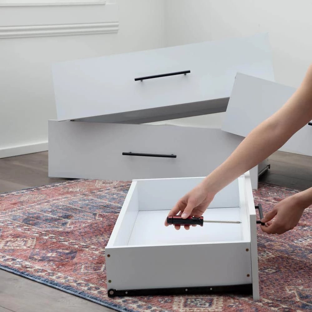 Eleanor 4-Drawer Medium Walnut Contemporary Dresser 42 in. H x 32 in. W x 16 in. L by Brookside 8 Eleanor 4-Drawer Medium Walnut Contemporary Dresser 42 in. H x 32 in. W x 16 in. L by Brookside - Image 6