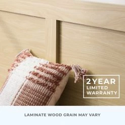 Lily Nautral Twin XL Double Framed Wood Platform Bed with Headboard by Brookside -Cheap sumyeg Store natural brookside platform beds bs0003lbdtxna 1f 1000