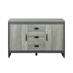 Wooden Natural Sideboard Accent Buffet Side Cabinet with Doors and Drawers for Dining Room,Kitchen by sumyeg