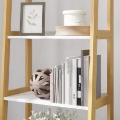 Annabelle 67 in. Natural and White Wood 5-Shelf Tier Ladder Bookcase by Brookside 25 Annabelle 67 in. Natural and White Wood 5-Shelf Tier Ladder Bookcase by Brookside -Cheap sumyeg Store natural white brookside bookcases bookshelves bs0001bks67nw 31 1000