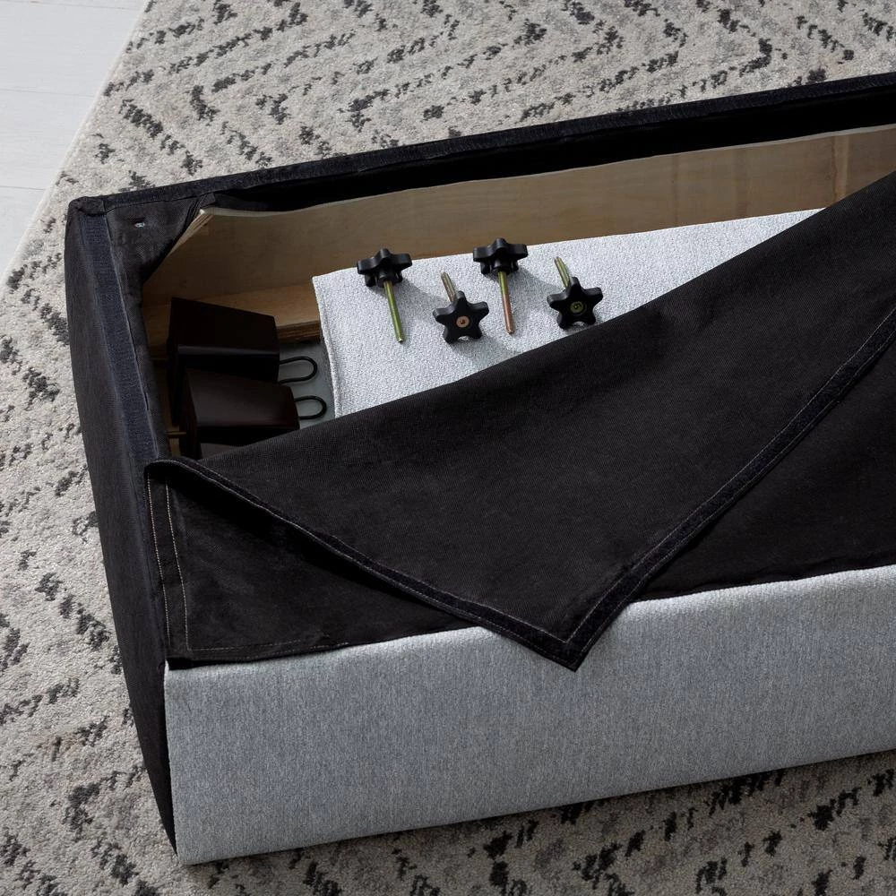 Holly 85 in. Navy Polyester Upholstered 3-Seater Flared Arm Sofa by Brookside 14 Holly 85 in. Navy Polyester Upholstered 3-Seater Flared Arm Sofa by Brookside - Image 12