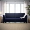 Holly 85 in. Navy Polyester Upholstered 3-Seater Flared Arm Sofa by Brookside 1 Holly 85 in. Navy Polyester Upholstered 3-Seater Flared Arm Sofa by Brookside -Cheap sumyeg Store navy brookside sofas couches bs0006sof00nv 64 1000