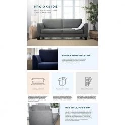 Holly 85 in. Navy Polyester Upholstered 3-Seater Flared Arm Sofa by Brookside 19 Holly 85 in. Navy Polyester Upholstered 3-Seater Flared Arm Sofa by Brookside -Cheap sumyeg Store navy brookside sofas couches bs0006sof00nv 66 1000