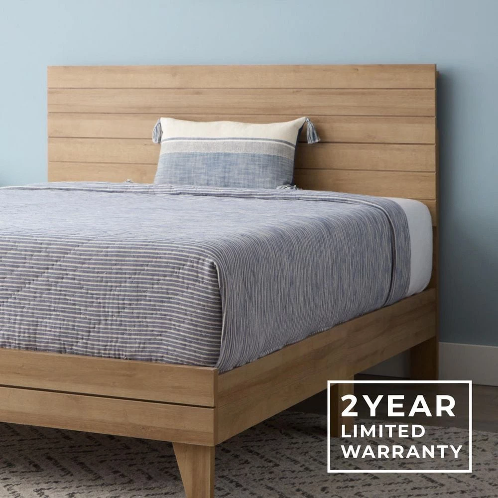 Mabel Brown Northern Maple Wood Frame California King Platform Bed with Shiplap Headboard by Brookside 12 Mabel Brown Northern Maple Wood Frame California King Platform Bed with Shiplap Headboard by Brookside - Image 10