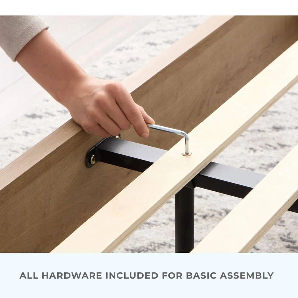 Mabel Brown Northern Maple Wood Frame California King Platform Bed with Shiplap Headboard by Brookside 10 Mabel Brown Northern Maple Wood Frame California King Platform Bed with Shiplap Headboard by Brookside - Image 8