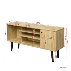 High Quality 53.15 in. Particle Board Oak TV Stand TV Console with Storage and Shelves Cabinet Fits TV's up to 53.15 in. by sumyeg 14 High Quality 53.15 in. Particle Board Oak TV Stand TV Console with Storage and Shelves Cabinet Fits TV's up to 53.15 in. by sumyeg -Cheap sumyeg Store oak sumyeg tv stands sg 331jf3150 44 1000