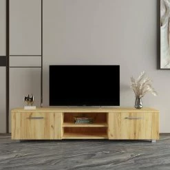 63 in. Wooden Oak TV Stand TV Console with 2-Doors Fits TV's up to 70 in. for Living Room by sumyeg 27 63 in. Wooden Oak TV Stand TV Console with 2-Doors Fits TV's up to 70 in. for Living Room by sumyeg -Cheap sumyeg Store oak sumyeg tv stands sg 331jf6072 31 1000