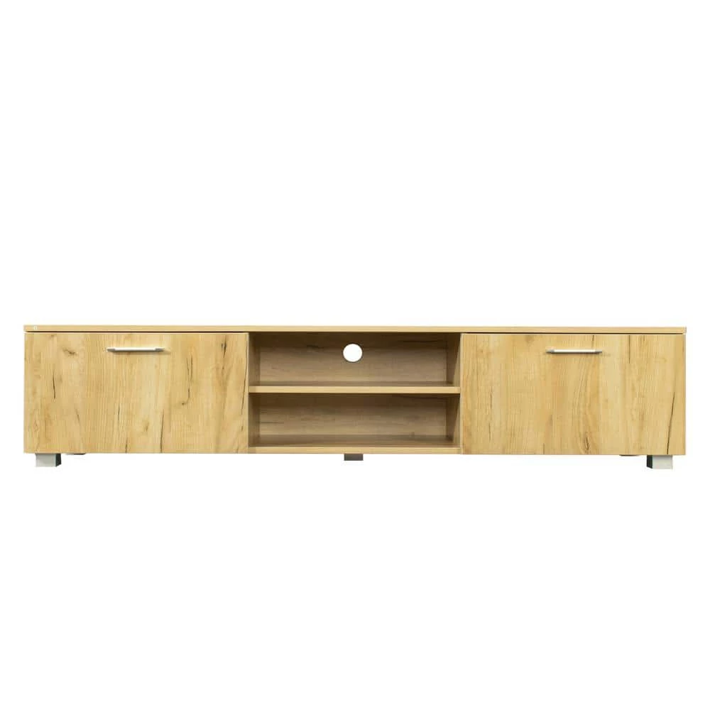 63 in. Wooden Oak TV Stand TV Console with 2-Doors Fits TV's up to 70 in. for Living Room by sumyeg 3 63 in. Wooden Oak TV Stand TV Console with 2-Doors Fits TV's up to 70 in. for Living Room by sumyeg