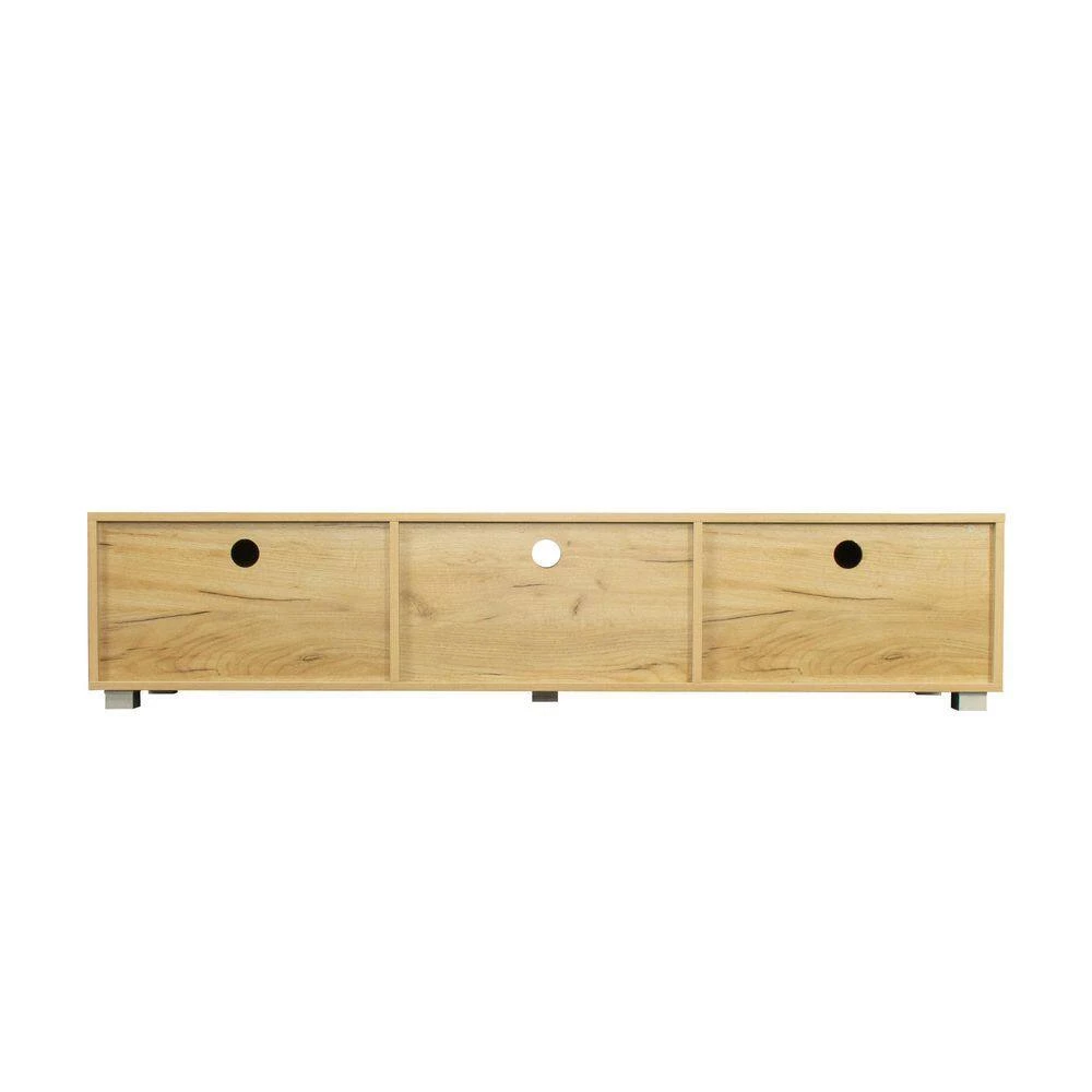 63 in. Wooden Oak TV Stand TV Console with 2-Doors Fits TV's up to 70 in. for Living Room by sumyeg 6 63 in. Wooden Oak TV Stand TV Console with 2-Doors Fits TV's up to 70 in. for Living Room by sumyeg - Image 4