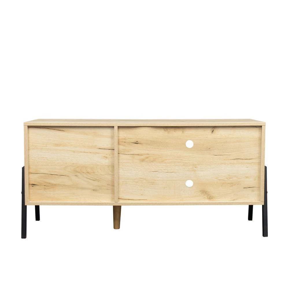 Mid-century 43.31 in Wooden Oak TV Console TV Stand Media Cabinet for Living Room, Bedroom and Office by sumyeg 5 Mid-century 43.31 in Wooden Oak TV Console TV Stand Media Cabinet for Living Room, Bedroom and Office by sumyeg - Image 3