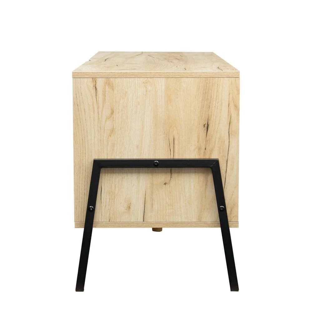 Mid-century 43.31 in Wooden Oak TV Console TV Stand Media Cabinet for Living Room, Bedroom and Office by sumyeg 4 Mid-century 43.31 in Wooden Oak TV Console TV Stand Media Cabinet for Living Room, Bedroom and Office by sumyeg - Image 2