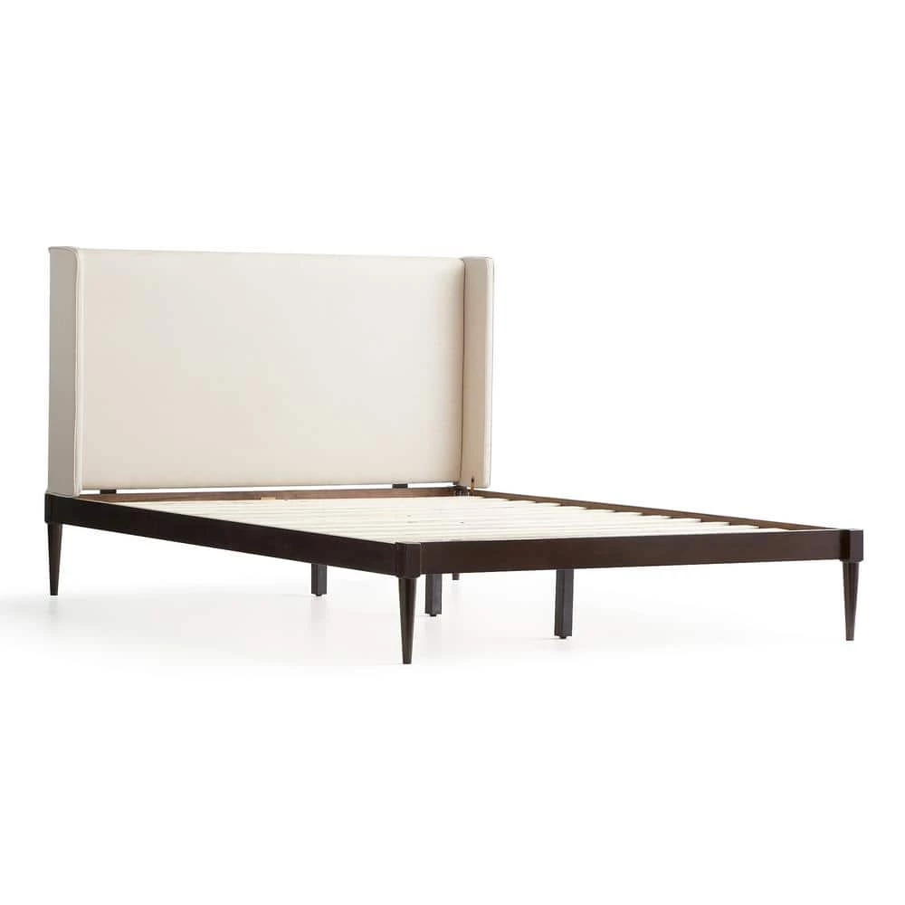 Isla Queen Upholstered Wingback Wood Platform Bed Frame by Brookside 4 Isla Queen Upholstered Wingback Wood Platform Bed Frame by Brookside - Image 2