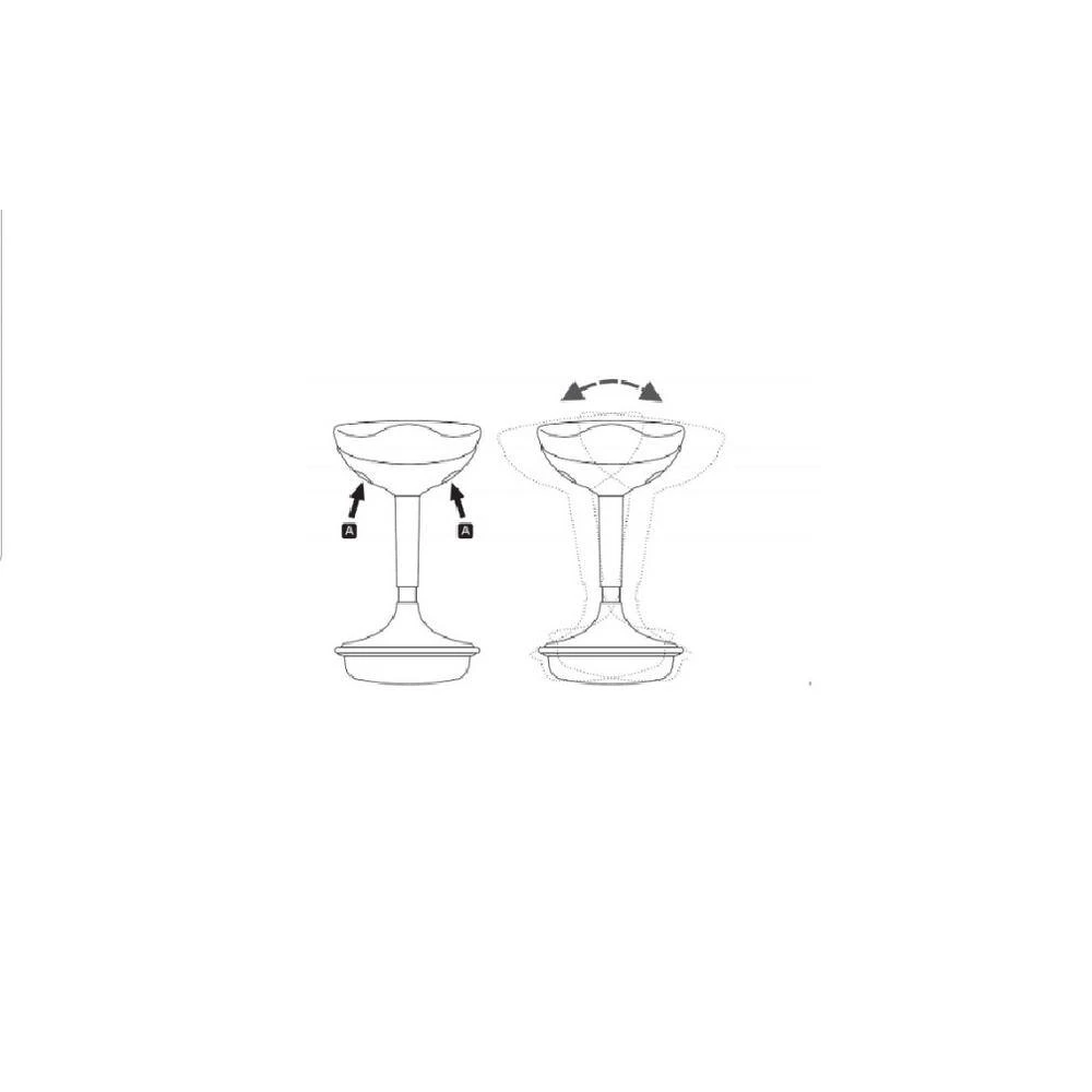 Trina Ergonomic Red Fabric Height Adjustable Seating Stool by Nyhus 8 Trina Ergonomic Red Fabric Height Adjustable Seating Stool by Nyhus - Image 6