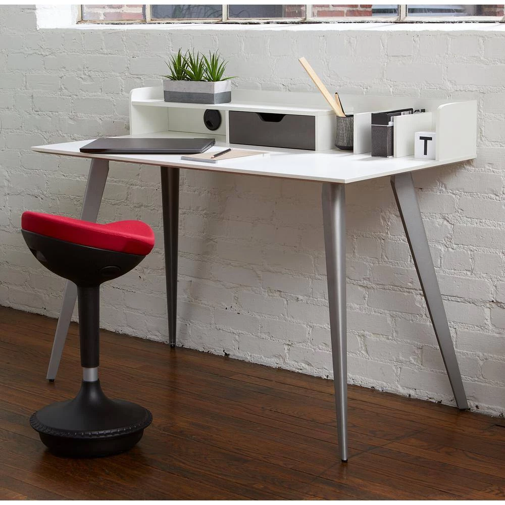 Trina Ergonomic Red Fabric Height Adjustable Seating Stool by Nyhus 6 Trina Ergonomic Red Fabric Height Adjustable Seating Stool by Nyhus - Image 4