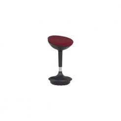 Trina Ergonomic Red Fabric Height Adjustable Seating Stool by Nyhus