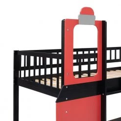 Red Twin size Loft Bed Wooden Bed with Train Shape Design by Polibi 18 Red Twin size Loft Bed Wooden Bed with Train Shape Design by Polibi -Cheap sumyeg Store red polibi loft beds mb tlbtsd r 4f 1000
