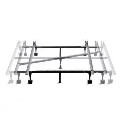 Adjustable Metal Bed Frame with Center Support Rug Rollers by Brookside